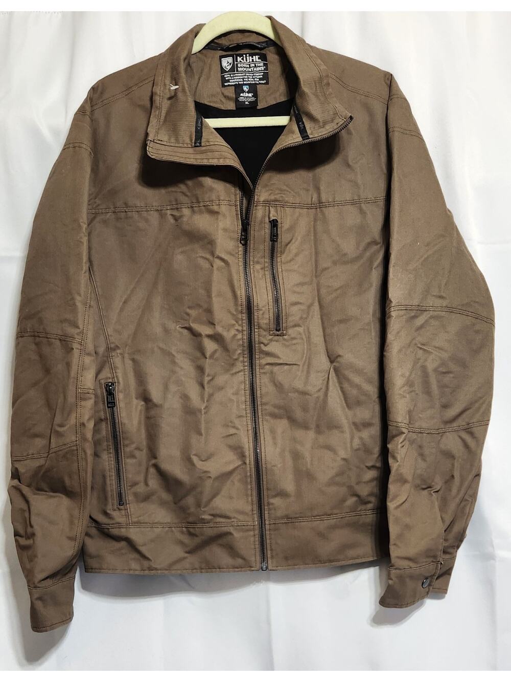 Kuhl Burr Jacket Mens‎ Size XL Rugged Canvas Coat Brown Color Outdoor Full Zip